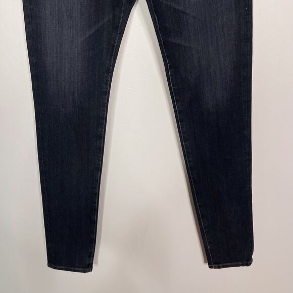 AG Adriano Goldschmied Womens 28 Farrah High Rise Skinny Jeans Dark Wash Cotton - Picture 4 of 9